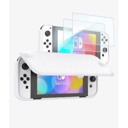 ProCase Flip Cover for Nintendo Switch OLED Model 2021 with 2 Screen Protectors, Switch OLED Protective Case with Magnetically Detachable Front Shell -White Visit the ProCase Store